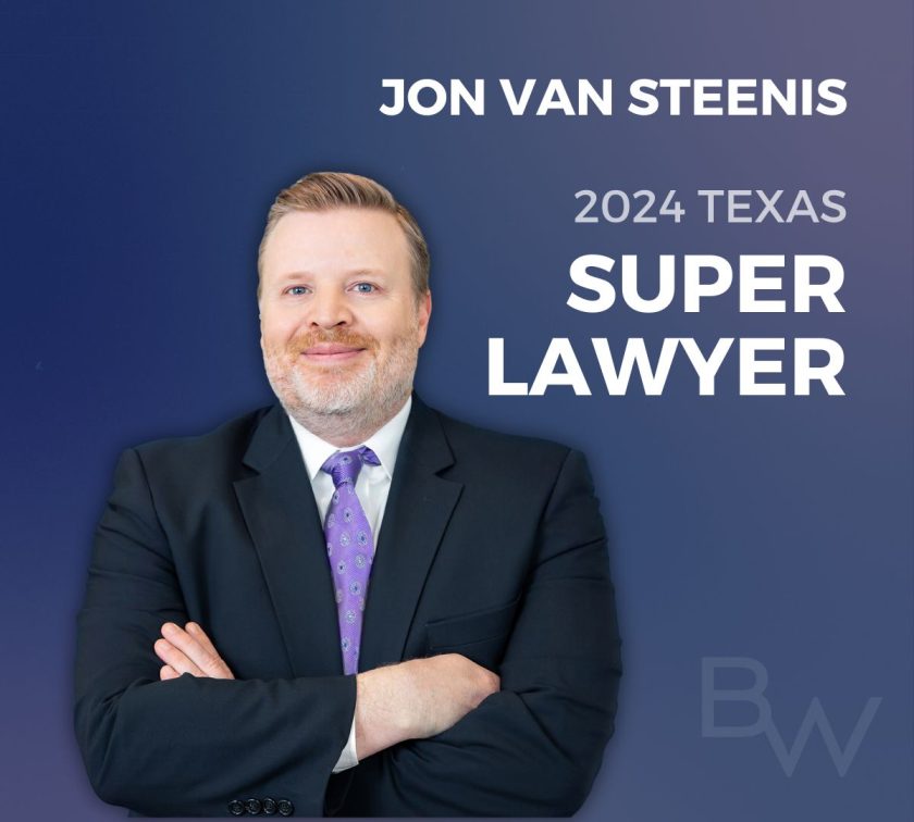 This image has an empty alt attribute; its file name is Jon-Van-Steenis-Super-Lawyers-Texas-2024-840x756.jpg